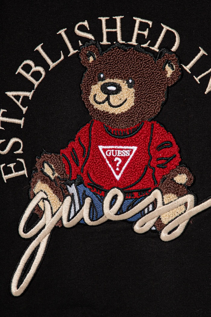 Κοριτσίστικα Παιδική βαμβακερή μπλούζα Guess H5RJ01.KAD74.PPYA μαύρο