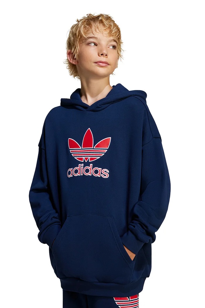 adidas Originals bluza bawełniana dziecięca JC9128 granatowy