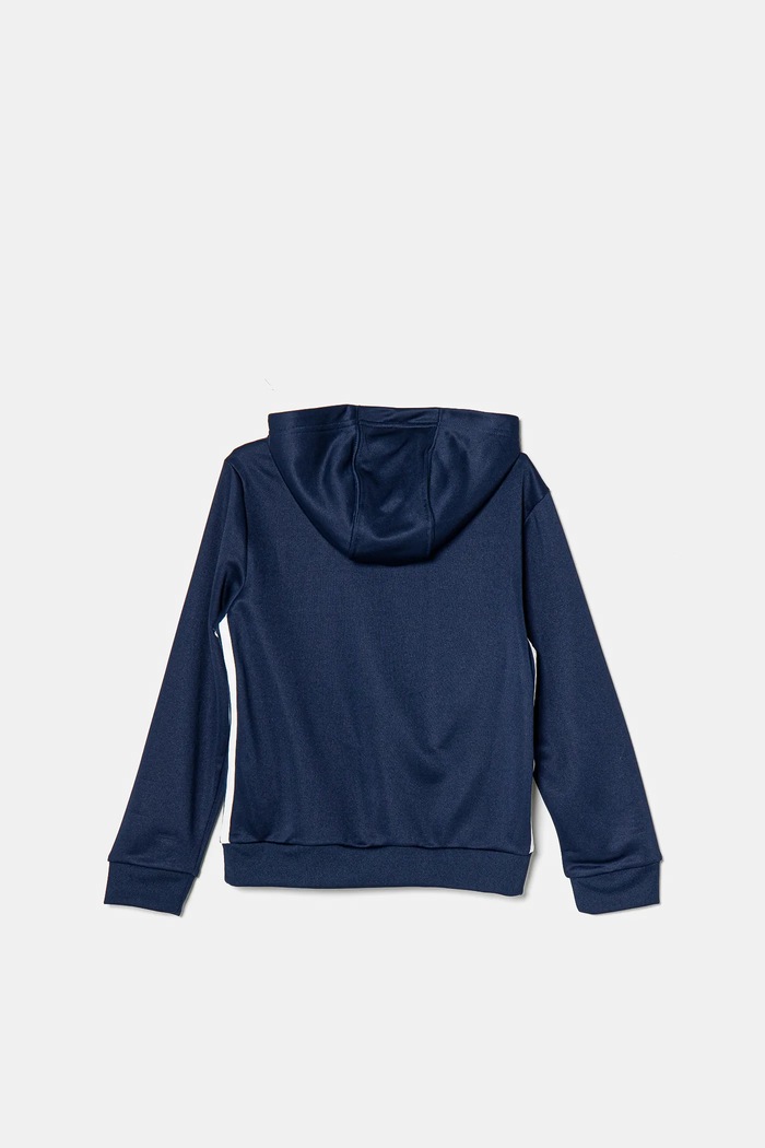 Chlapec Detská mikina adidas Performance JD3054 tmavomodrá