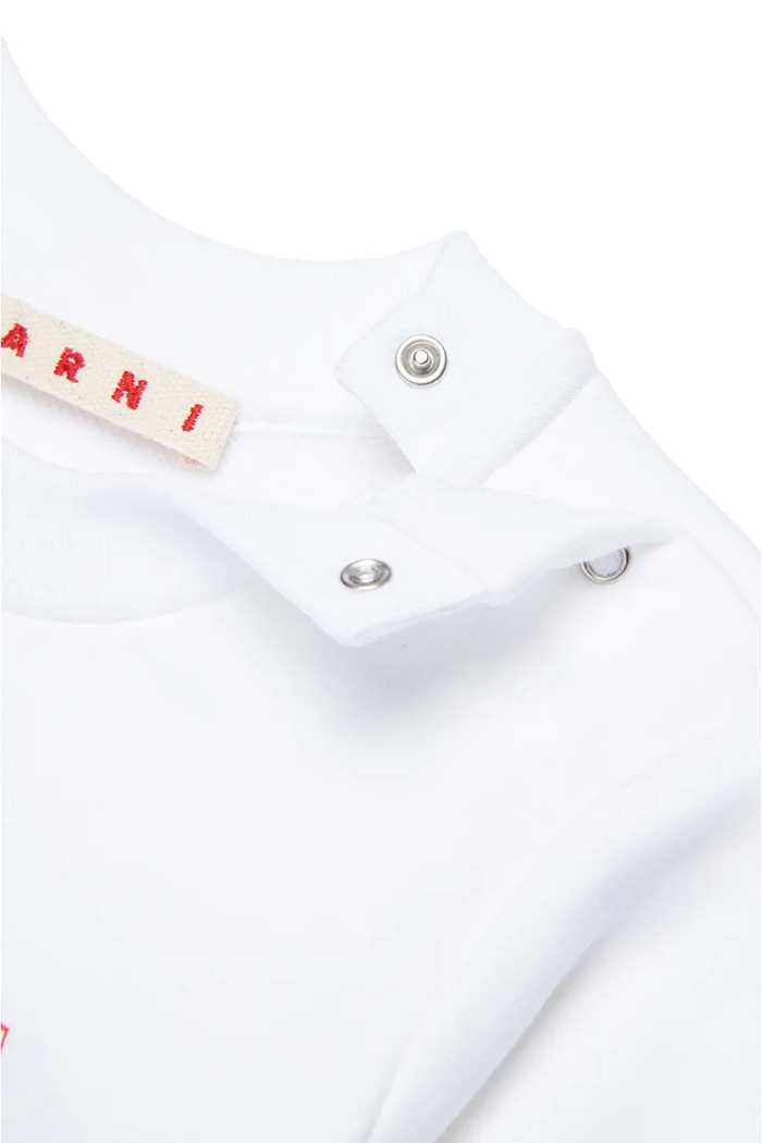 Βαμβακερή μπλούζα μωρού Marni MS319B SWEAT-SHIRT λευκό M01437