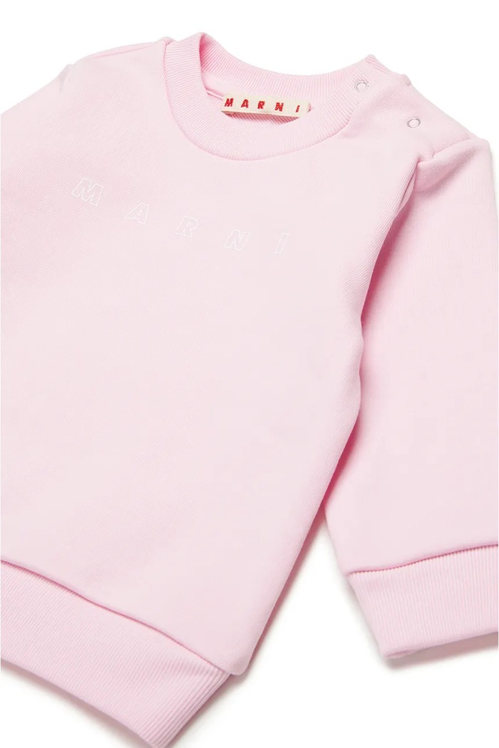 Chlapec Bavlnená mikina pre bábätká Marni MS319B SWEAT-SHIRT M01437 ružová