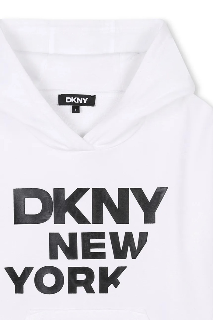 CHLAPEC Dětská bavlněná mikina Dkny D62248.114.150 bílá