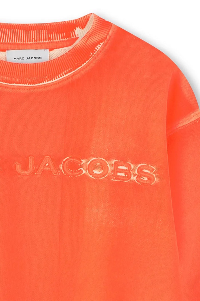 Chlapec Detská bavlnená mikina Marc Jacobs W60435.114.150 oranžová