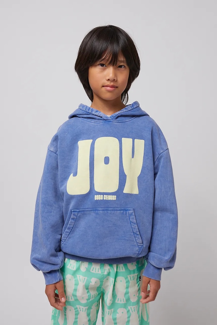 Bobo Choses bluza bawełniana dziecięca Joy nadruk niebieski 125AC045