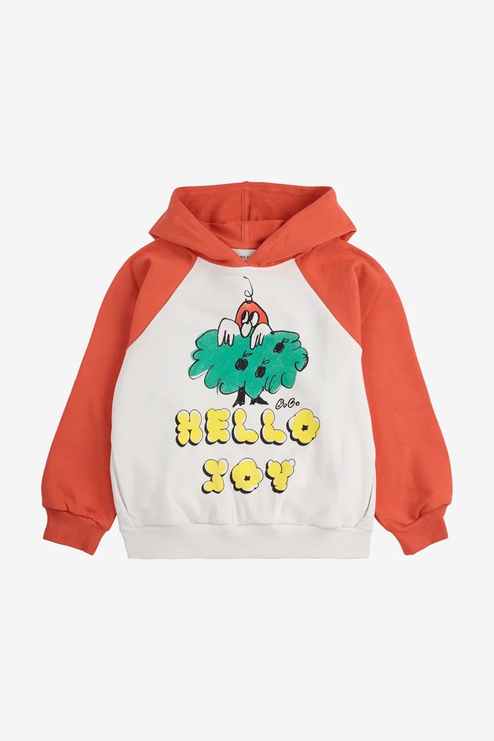 Dječja pamučna dukserica Bobo Choses Hello Joy 125AC044 bijela SS25