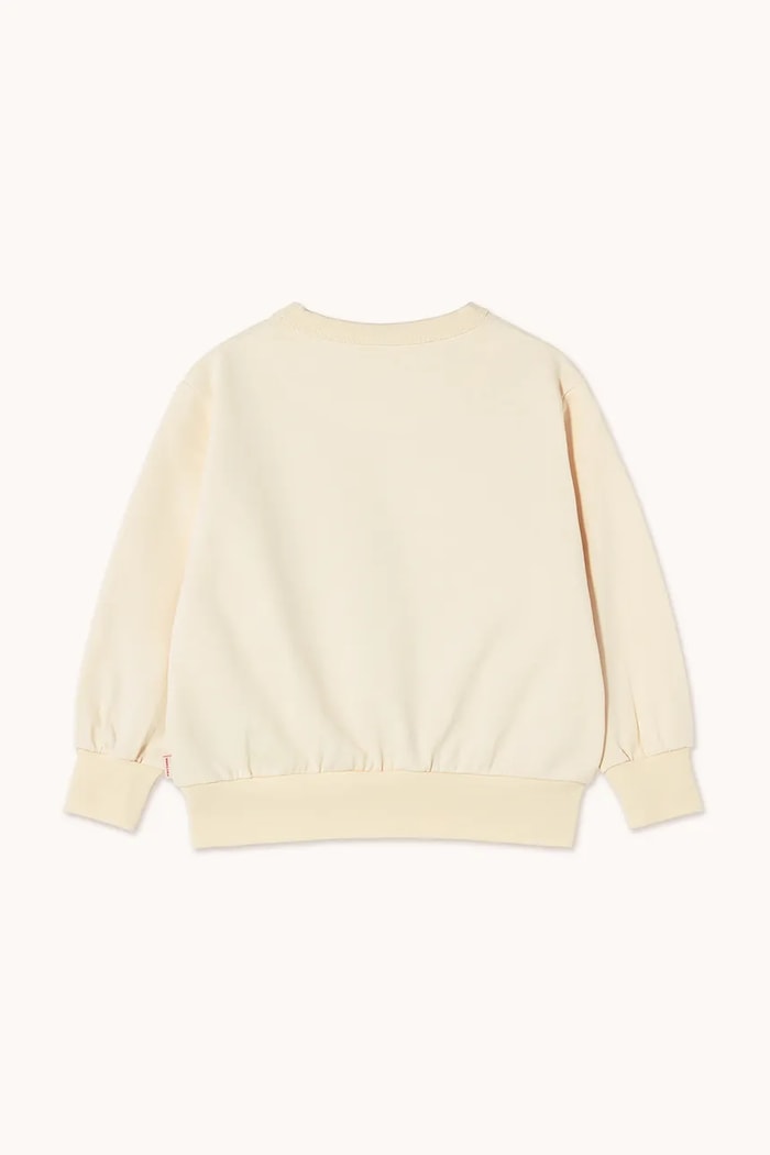 Момче Детски памучен суичър Tinycottons NELLA NATURA GRAPHIC SWEATSHIRT SS25.100 бежов