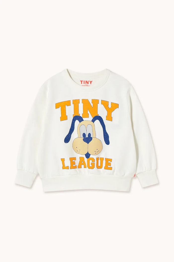 Dětská bavlněná mikina Tinycottons TINY LEAGUE GRAPHIC SWEATSHIRT SS25.102 béžová SS25