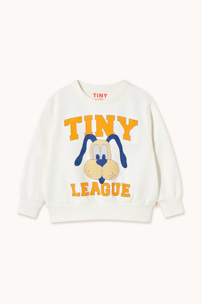 Dětská bavlněná mikina Tinycottons TINY LEAGUE GRAPHIC SWEATSHIRT SS25.102 béžová SS25