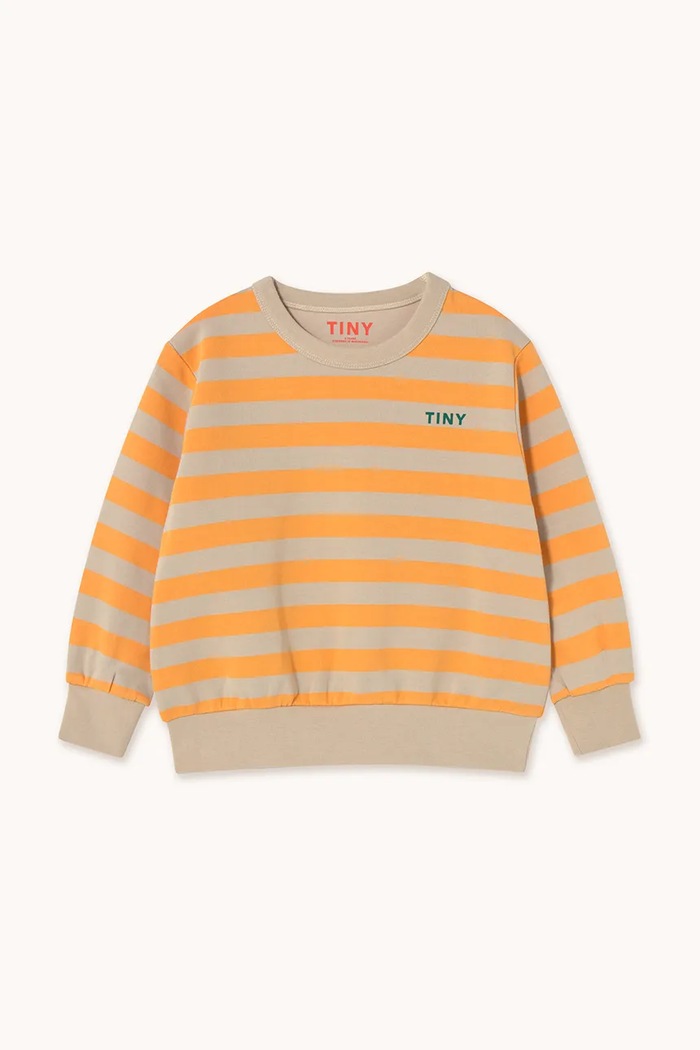 Dětská bavlněná mikina Tinycottons STRIPES SWEATSHIRT SS25.125 oranžová SS25