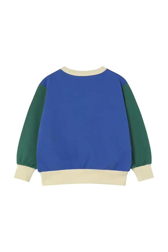 CHLAPEC Dětská bavlněná mikina Tinycottons COLOR BLOCK SWEATSHIRT SS25.161 modrá