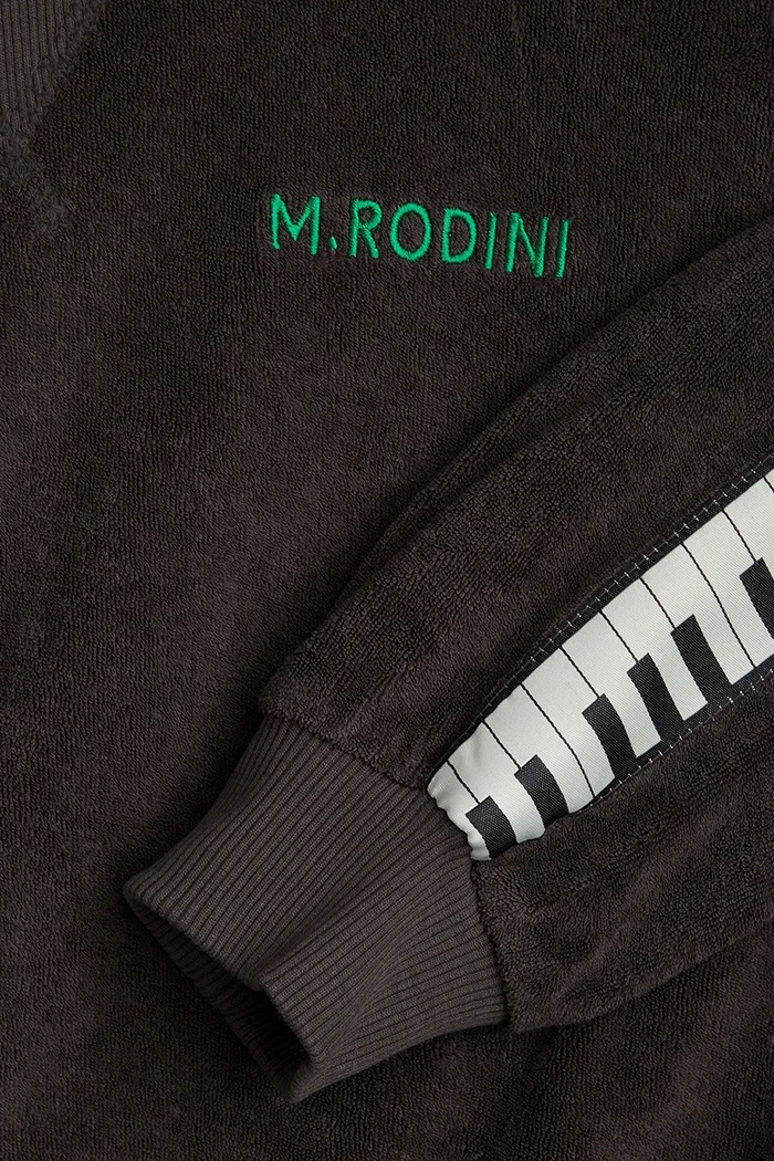 Mini Rodini hanorac de bumbac pentru copii Piano terry 2522015599 negru