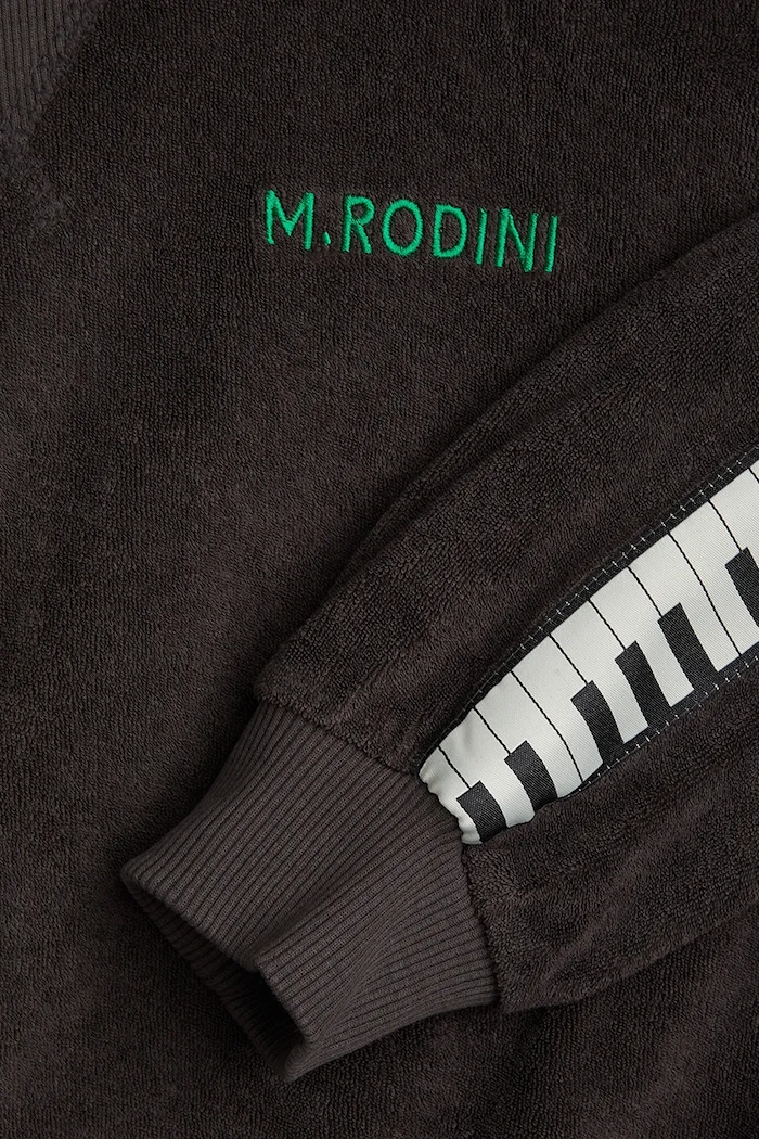 Mini Rodini hanorac de bumbac pentru copii Piano terry 2522015599 negru