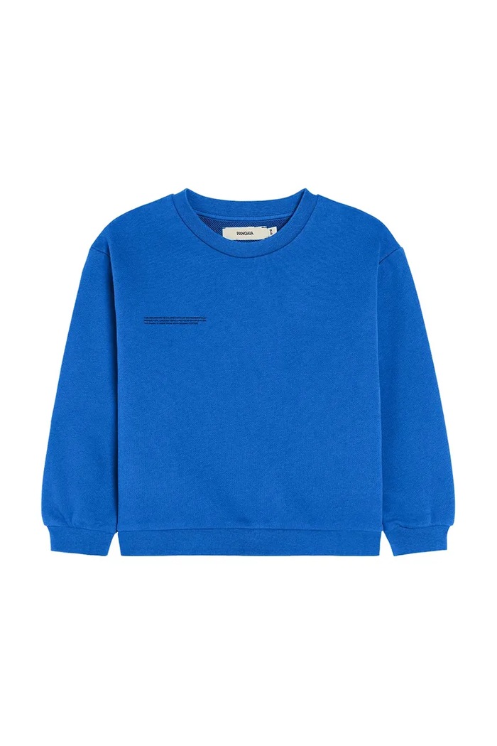 Mikina Pangaia KIDS' 365 MIDWEIGHT SWEATSHIRT bez kapucne modrá 10000279.CARRYOVER