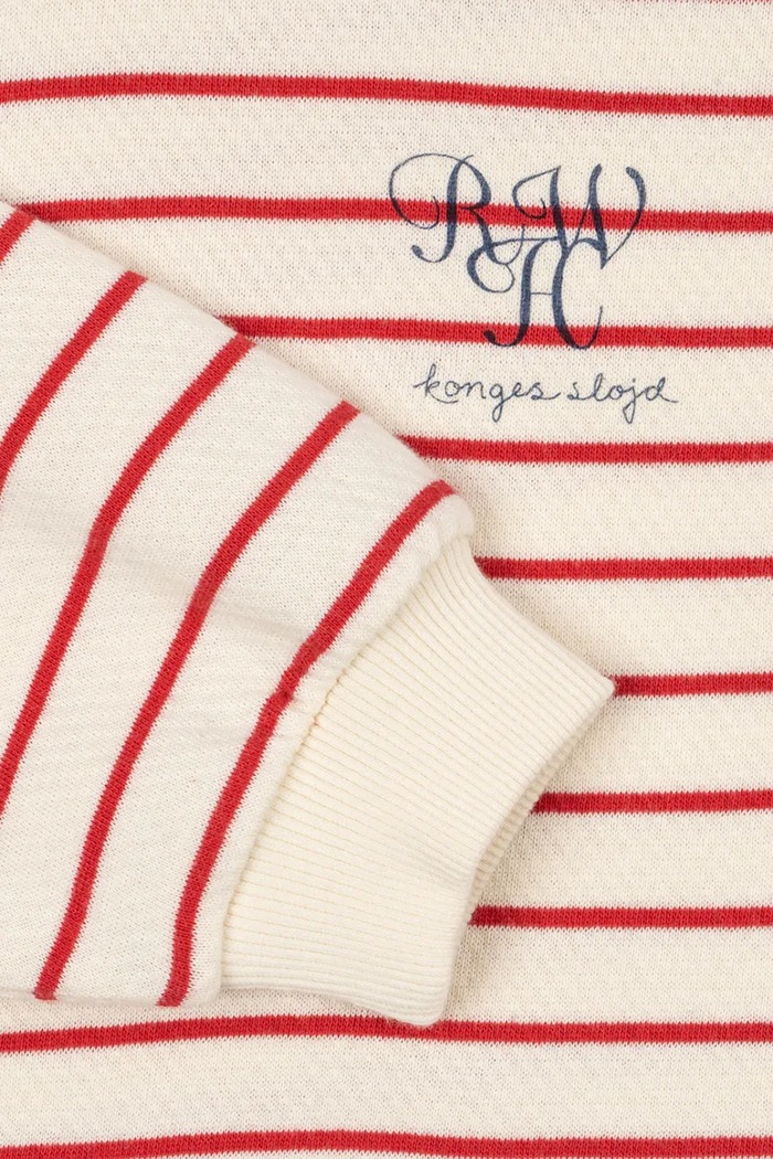 Konges Sløjd bluza bawełniana dziecięca RHW X KS LARGO SWEAT GOTS KS103608 czerwony