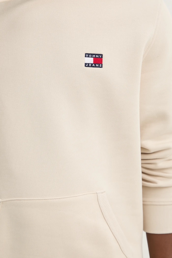 Tommy Jeans pamut melegítőfelső DM0DM20258 bézs