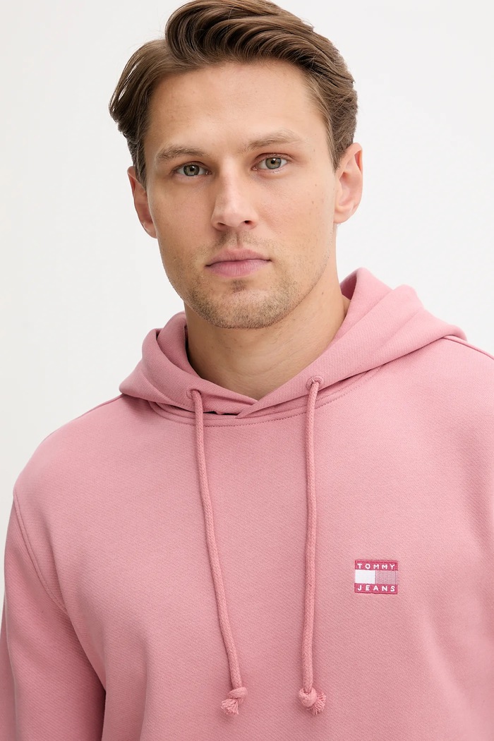 Ρούχα Βαμβακερή μπλούζα Tommy Jeans DM0DM20258 πορτοκαλί