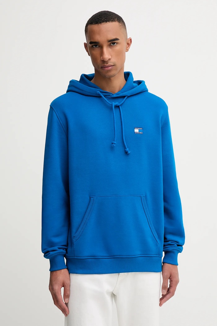 Bavlněná mikina Tommy Jeans námořnická modř DM0DM20258