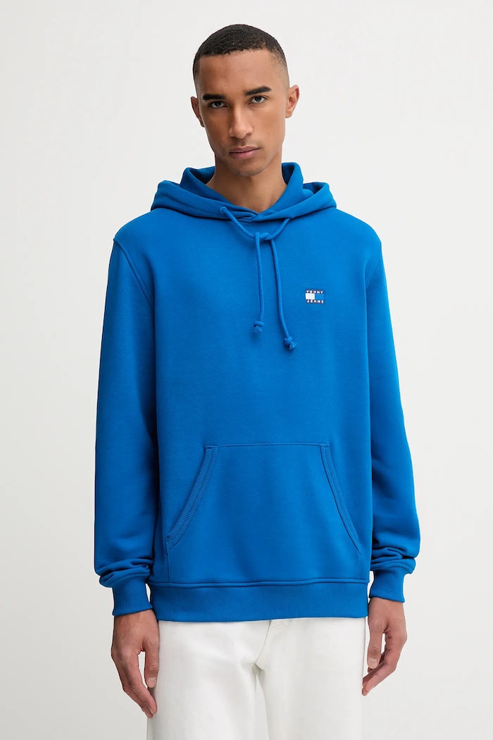 Bavlněná mikina Tommy Jeans námořnická modř DM0DM20258