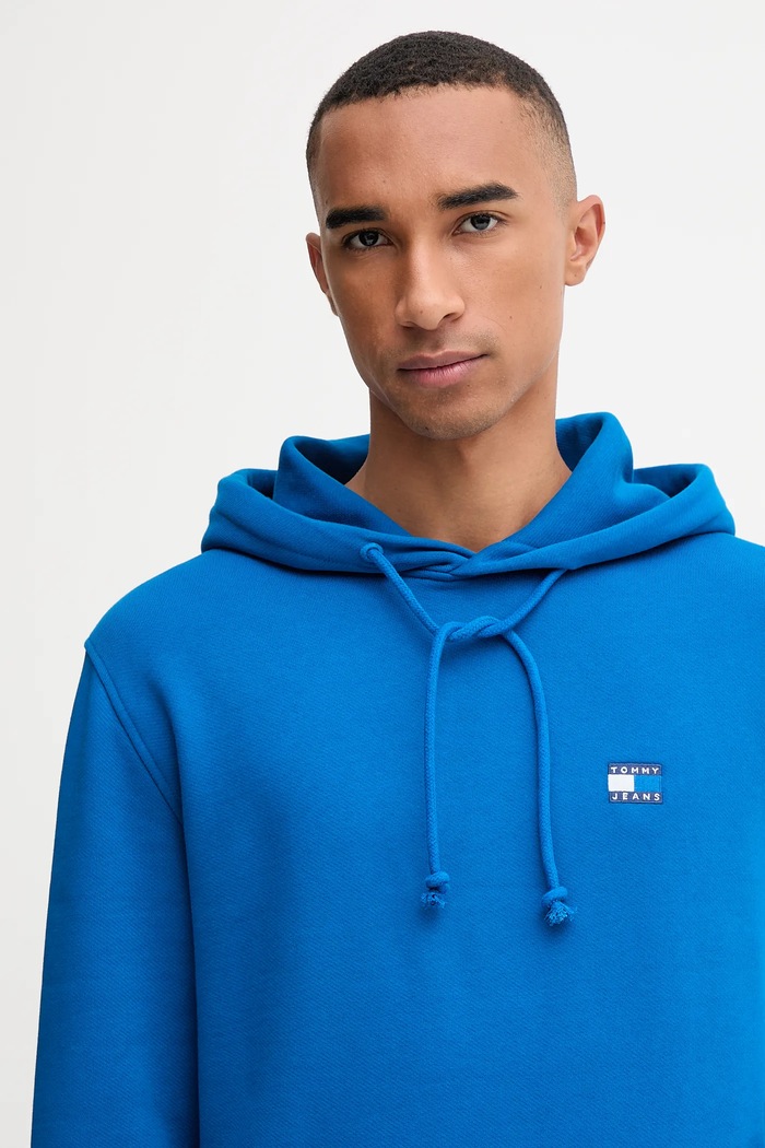 Bavlněná mikina Tommy Jeans námořnická modř DM0DM20258