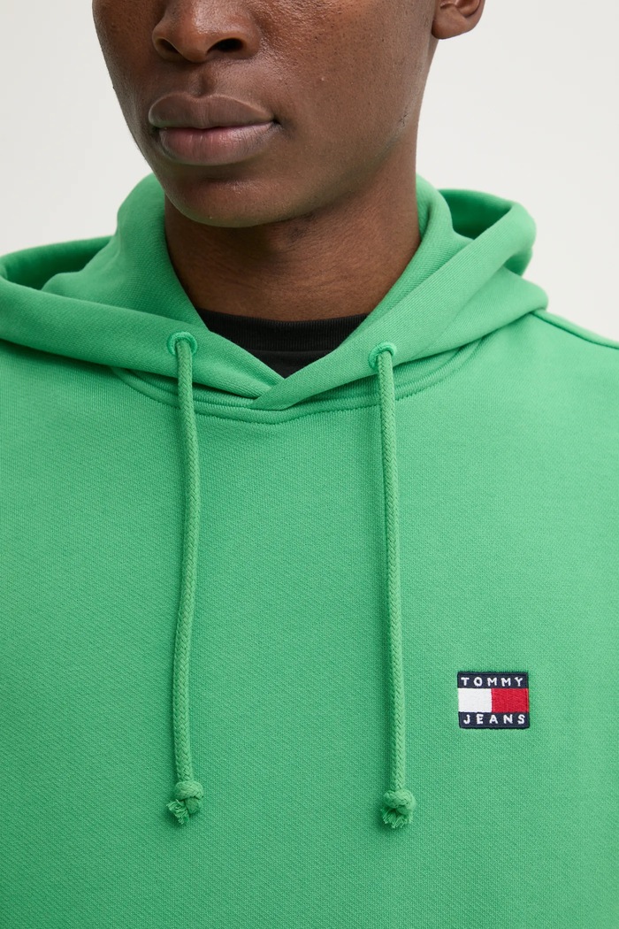 Памучен суичър Tommy Jeans DM0DM20258 зелен