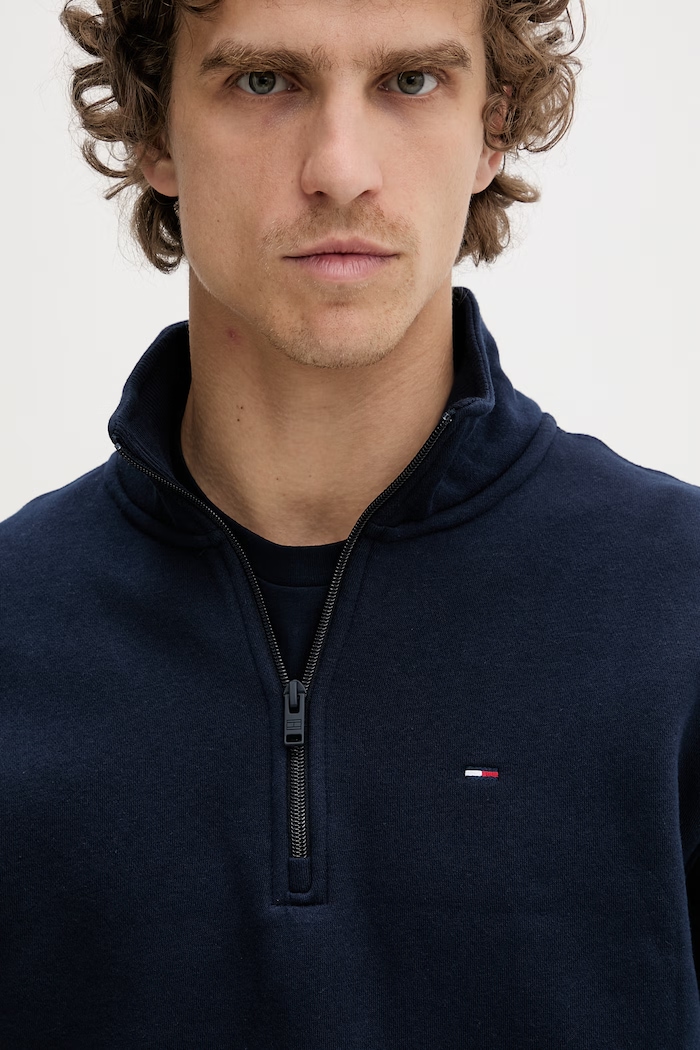 Tommy Jeans hanorac pentru bărbați, cu bumbac bleumarin DM0DM20339