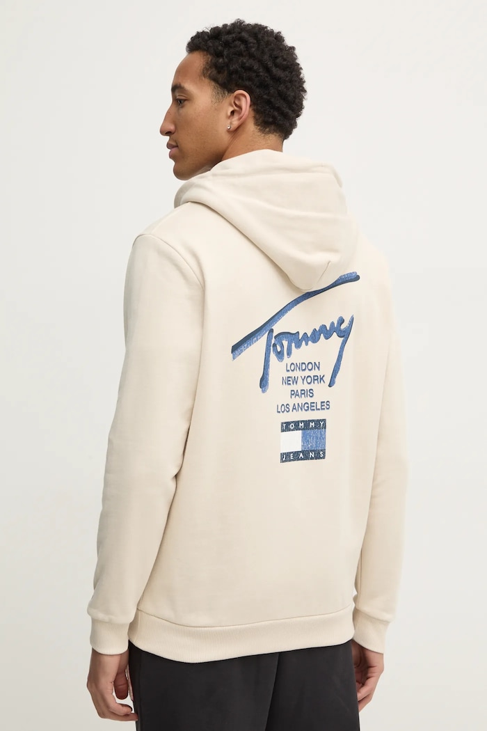 Odzież Tommy Jeans bluza bawełniana DM0DM21101 beżowy