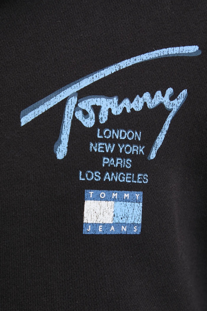 Bavlněná mikina Tommy Jeans DM0DM21101 černá