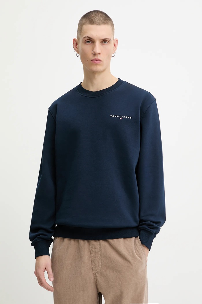 Tommy Jeans férfi melegítőfelső pamuttal sötétkék DM0DM20249