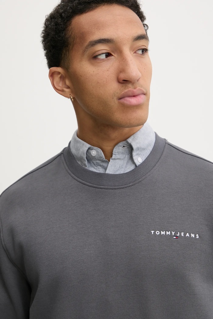 Tommy Jeans mikina pánská s bavlnou šedá DM0DM20249