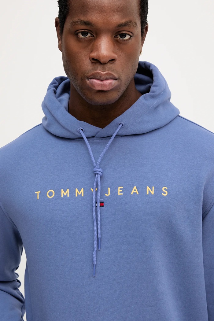 Oblečenie Tommy Jeans mikina s kapucňou pánska s bavlnou DM0DM20746 modrá