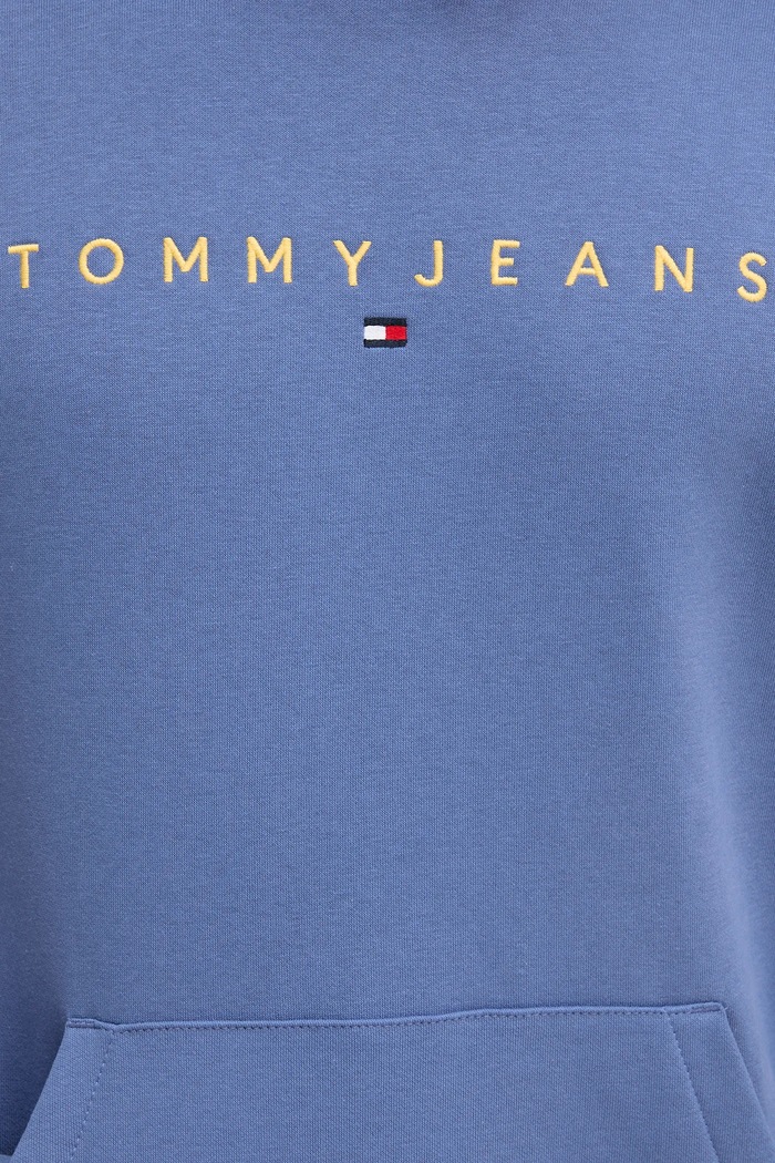 Tommy Jeans mikina s kapucňou pánska s bavlnou modrá DM0DM20746