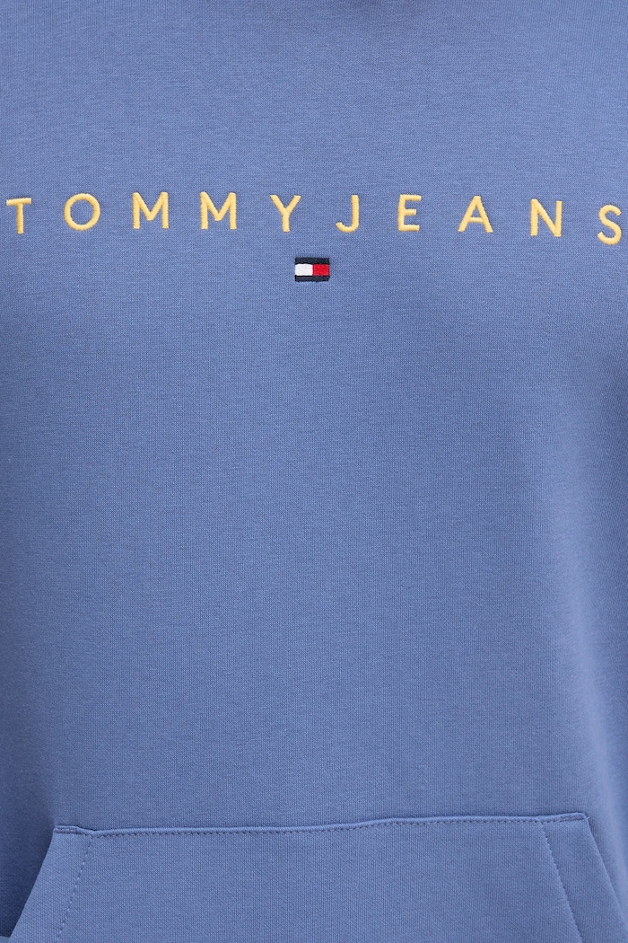 Tommy Jeans mikina s kapucňou pánska s bavlnou modrá DM0DM20746