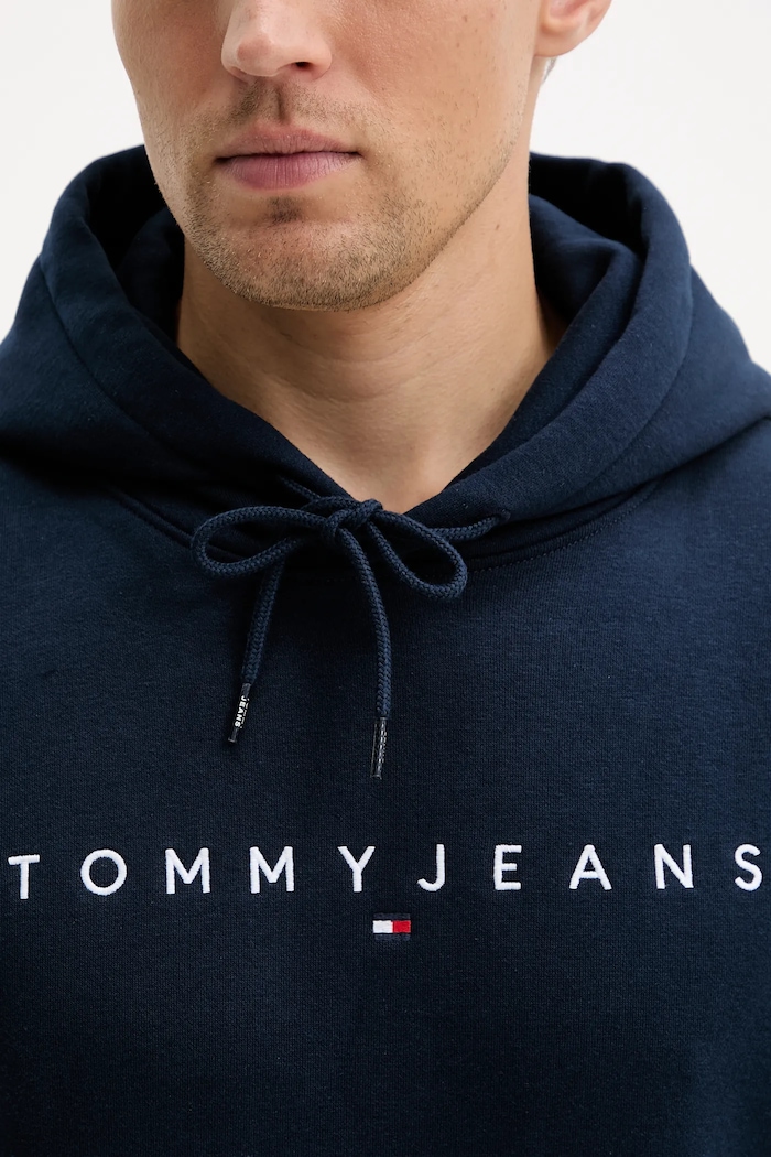 Mikina s kapucňou pánska s bavlnou Tommy Jeans DM0DM20746 tmavomodrá