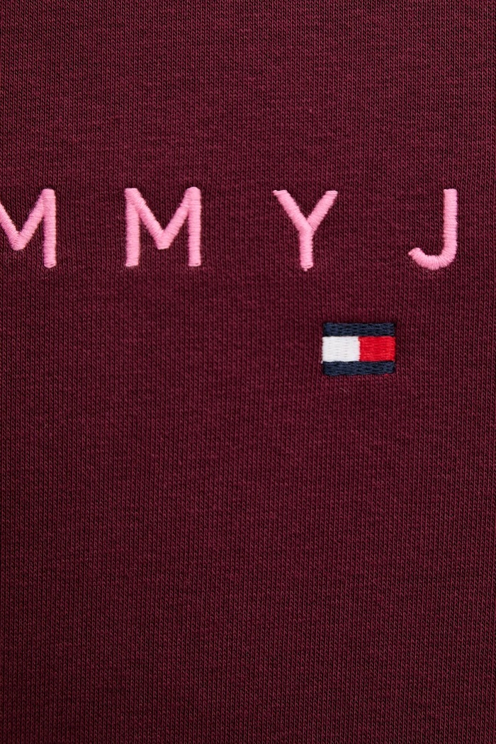 Tommy Jeans hanorac cu glugă bărbătesc cu bumbac DM0DM20746 burgundia