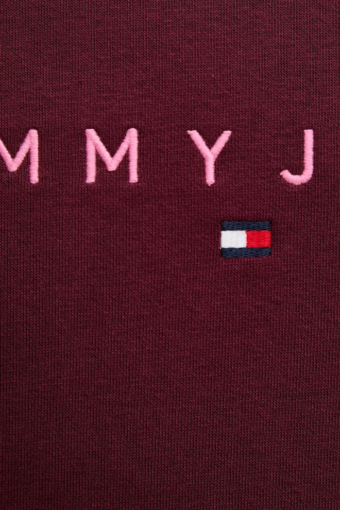 Tommy Jeans hanorac cu glugă bărbătesc cu bumbac DM0DM20746 burgundia
