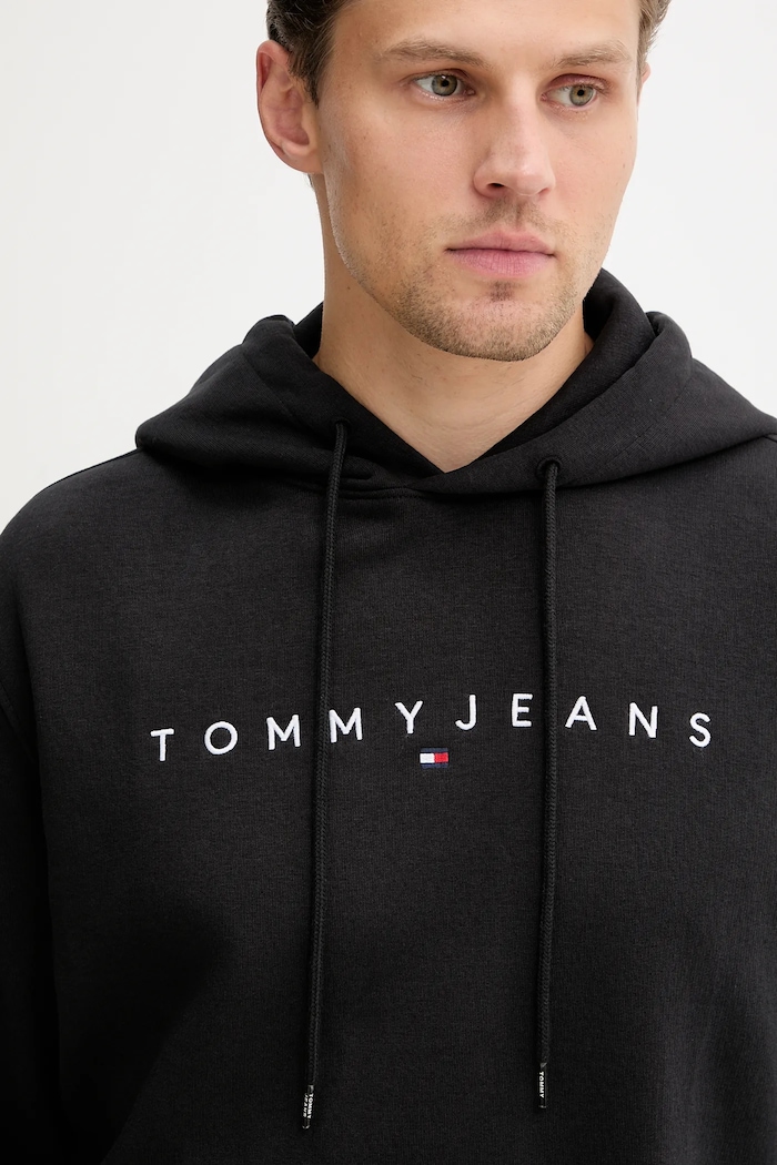 Oblečenie Tommy Jeans Mikina s kapucňou pánska s bavlnou DM0DM20746 čierna