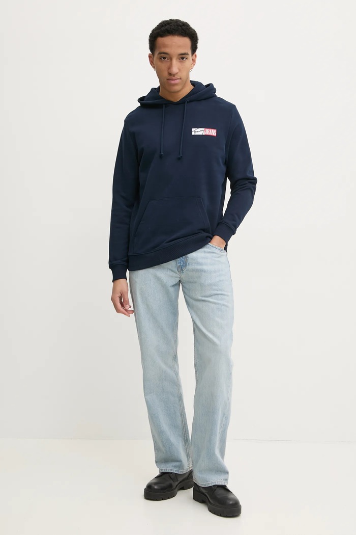 Tommy Jeans gyerek melegítőfelső pamutból DM0DM20257 sötétkék SS25