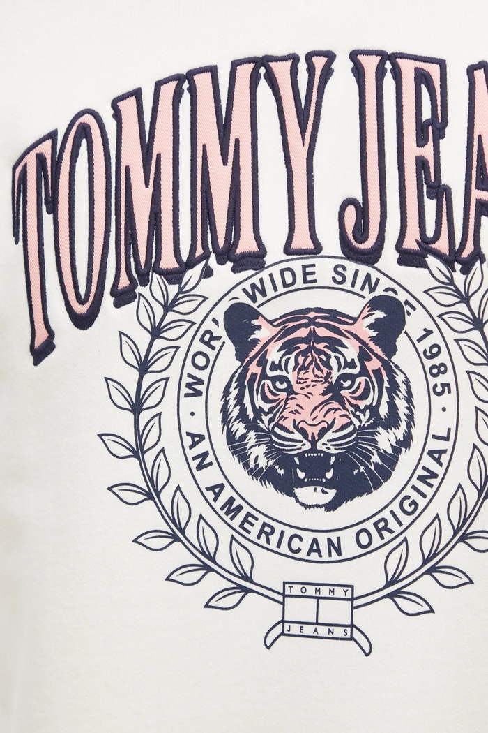 Pamučna dukserica Tommy Jeans DM0DM20640 bež