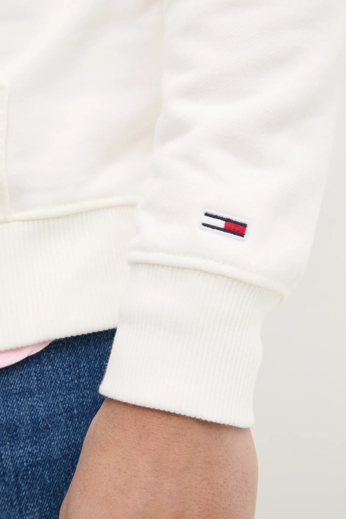 Bavlněná mikina Tommy Jeans DM0DM21100 béžová