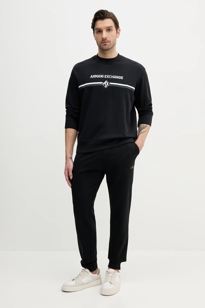 Armani Exchange bluza bawełniana XM000226.AF12656 granatowy SS25