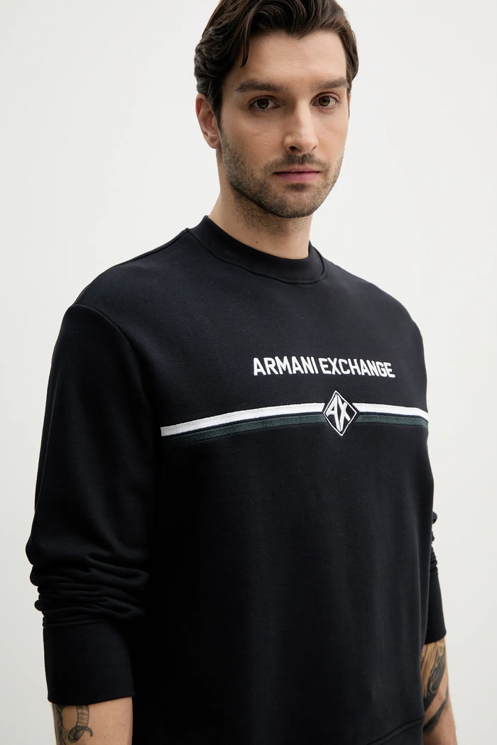 Armani Exchange bluza bawełniana granatowy XM000226.AF12656