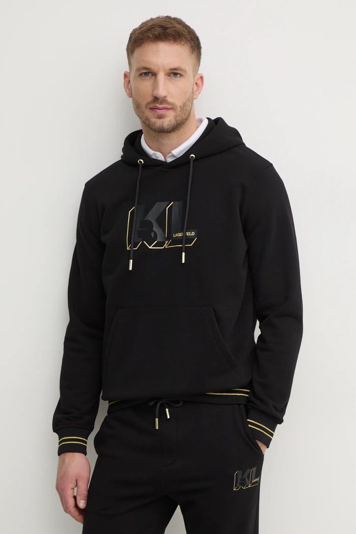 Karl Lagerfeld bluza z kapturem czarny 705469.551900