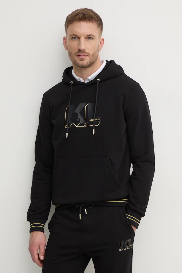 Karl Lagerfeld bluza z kapturem czarny 705469.551900