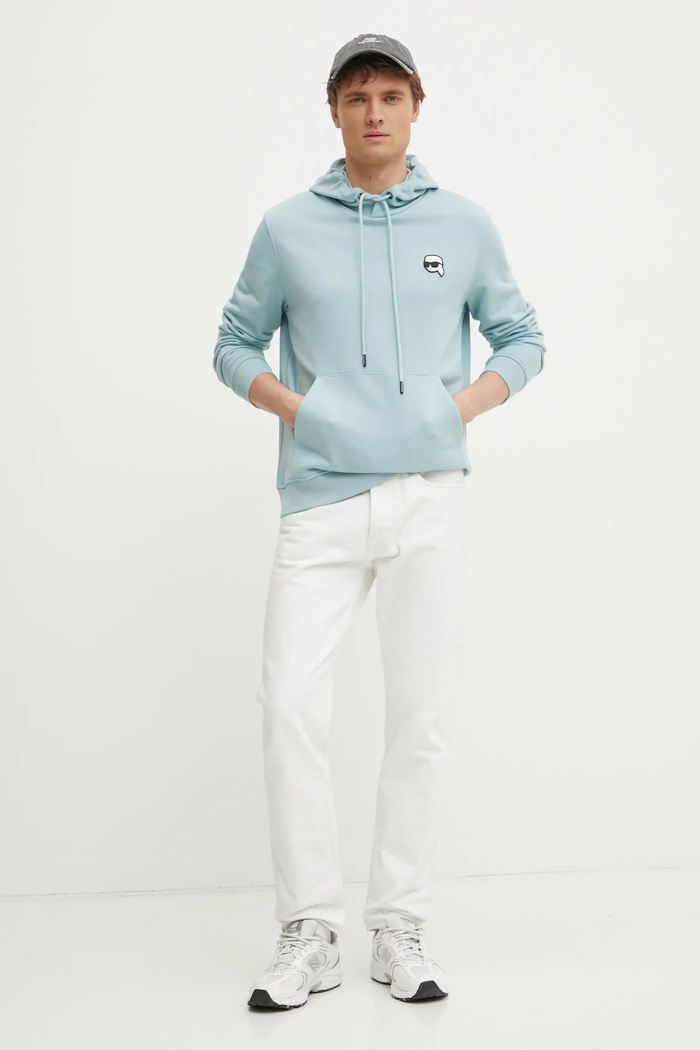 Mikina Karl Lagerfeld 551900.705711 tyrkysová SS25