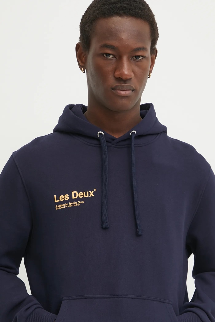 Les Deux bluza bawełniana LDM202043 granatowy SS25