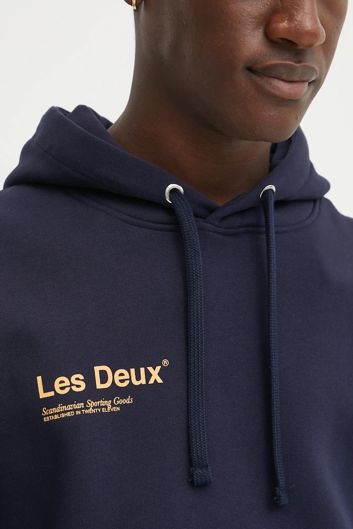 Les Deux bluza bawełniana granatowy LDM202043