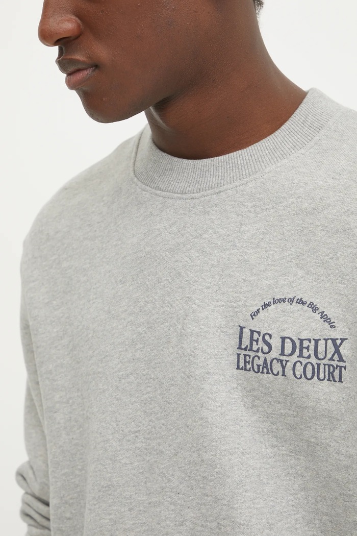 Les Deux hanorac de bumbac LDM200173 gri