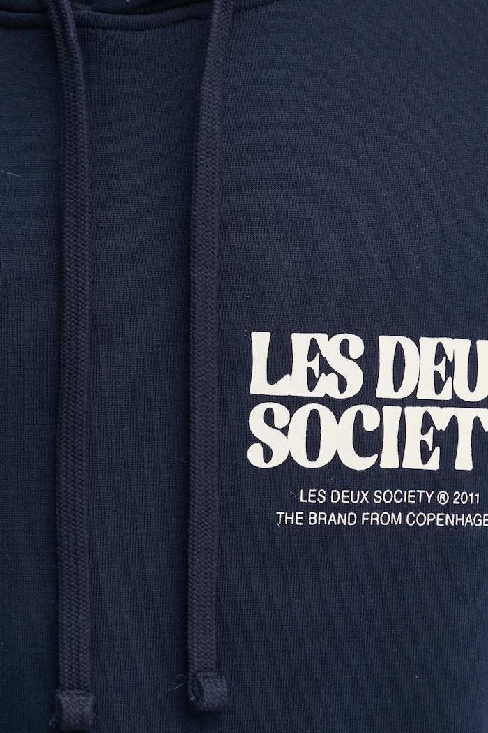 Les Deux bluza bawełniana LDM202049 granatowy