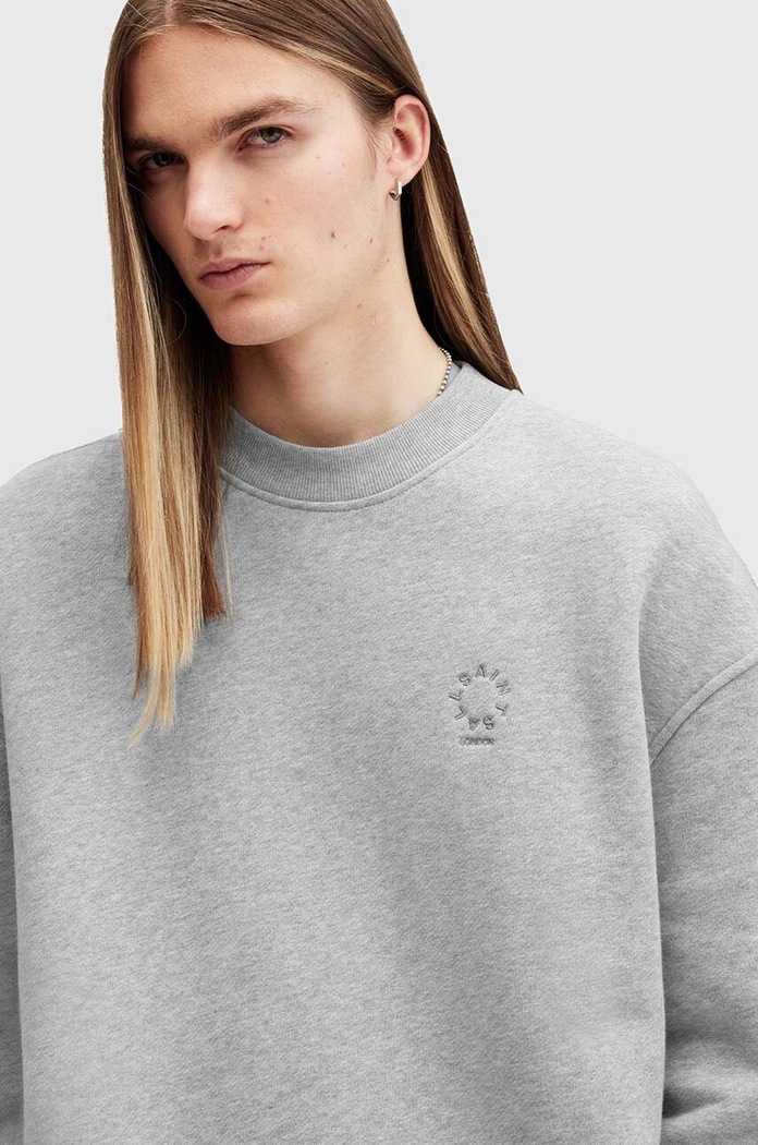 AllSaints felpa in cotone HAVEN M003NB grigio SS25