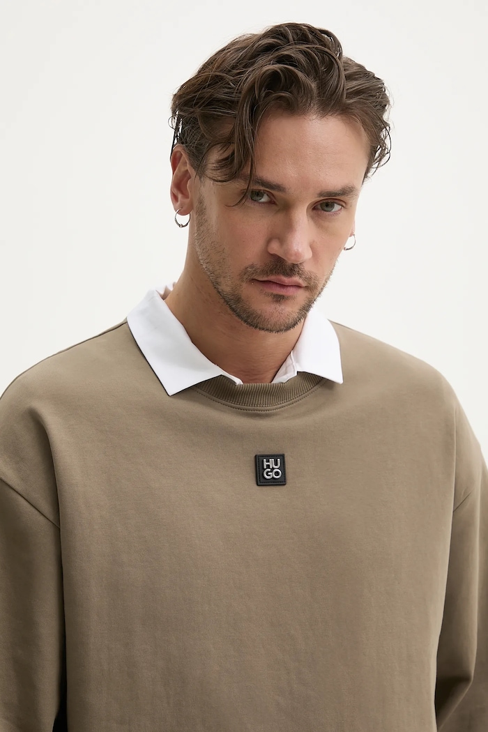 HUGO bluza Dettil beżowy 50533689